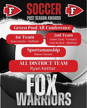  List of all-conference soccer plays as mentioned in the text/caption.